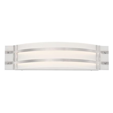 WESTINGHOUSE Westinghouse Lighting 6371800 22 watt 1 Light LED Wall Fixture with Frosted Glass - Brushed Nickel 6371800